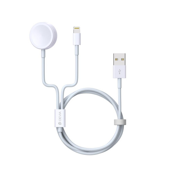 Devia USB kábel Smart 2in1 lightning és indukciós apple watch töltő