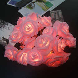 Elemes  Pink LED Rózsacsokor világítás