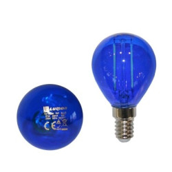 LUMEN E14 2W kék G45 kisgömb filament LED fényforrás