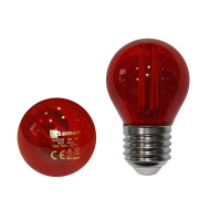 LUMEN E27 2W piros G45 kisgömb filament LED fényforrás