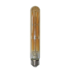 LUMEN E27 6W Borostyán cső (TUBE) filament LED fényforrás 125mm