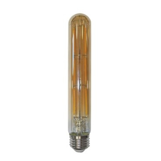 LUMEN E27 6W Borostyán cső (TUBE) filament LED fényforrás 125mm