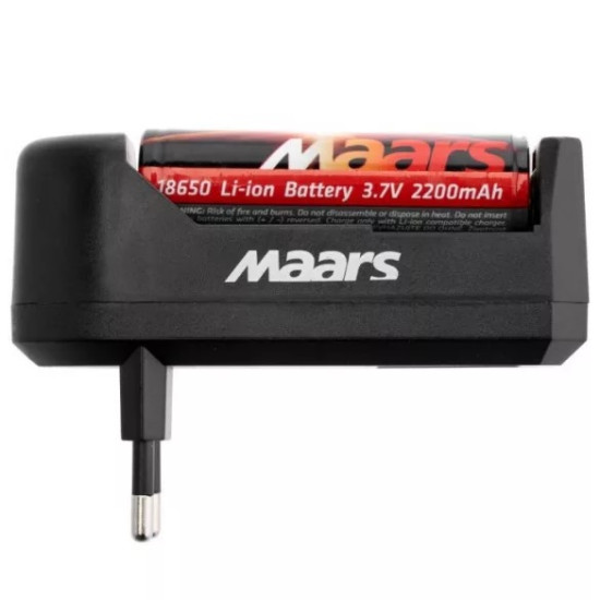 MAARS MC 50018650 akkumulátor töltő +18650 3,7V akkumulátor 2200mAh