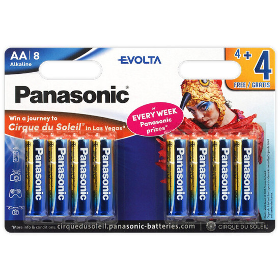 Panasonic Evolta AA ceruza elem LR6 BL4+4