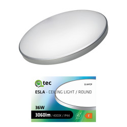 QTEC "ESLA" mennyezeti lámpa 36W IP44 4000K 3060Lm