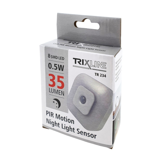 Trixline TR 234 Mozgásérzékelős éjjeli fény 8SMD (elemes)